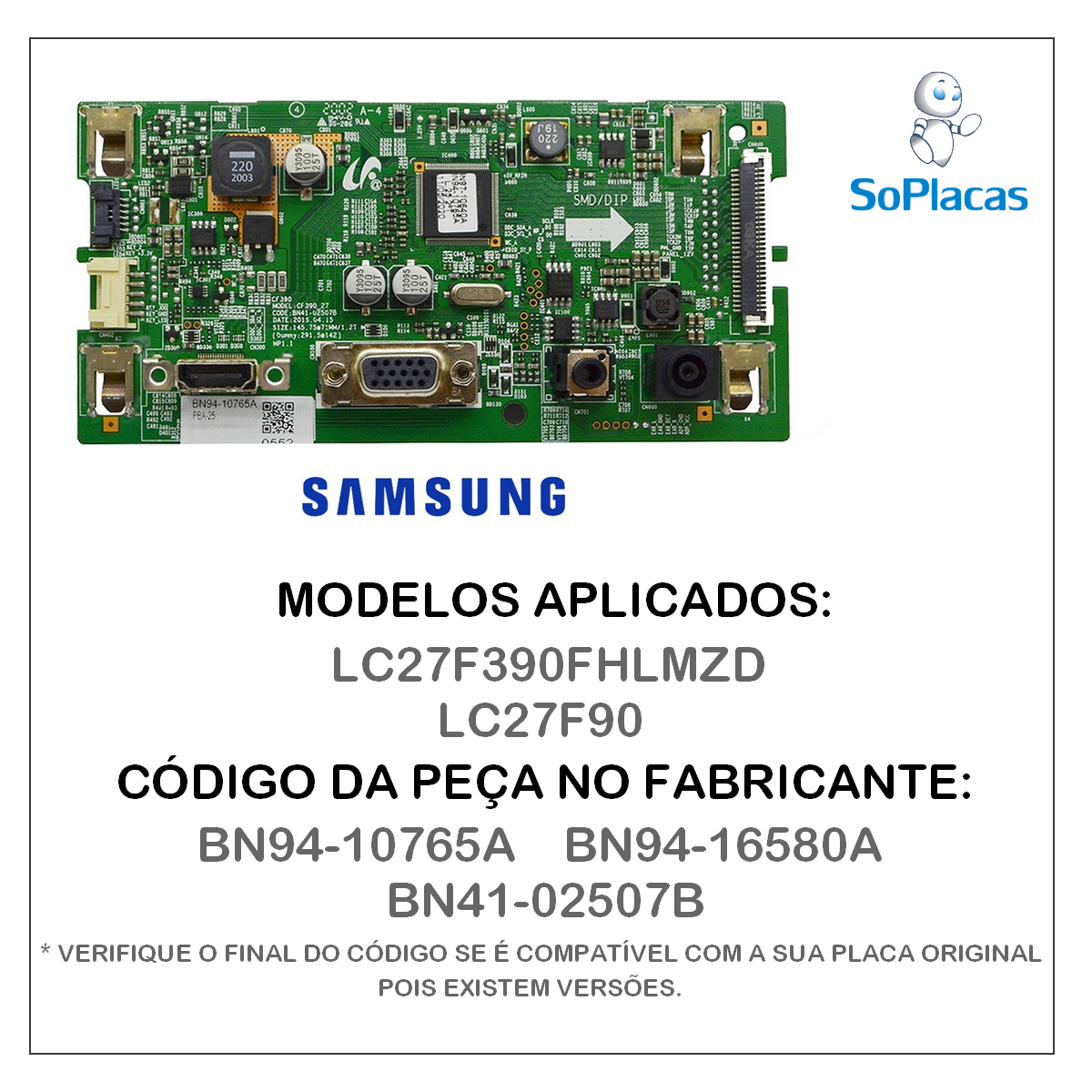 Placa Principal Monitor Samsung Lc F Fhlmzd Lc F Bn A Bn